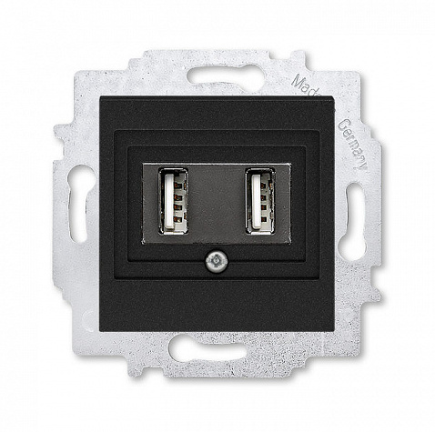 ABB Levit M USB зарядка двойная антрацит 2CHH290040A6063 в Москве