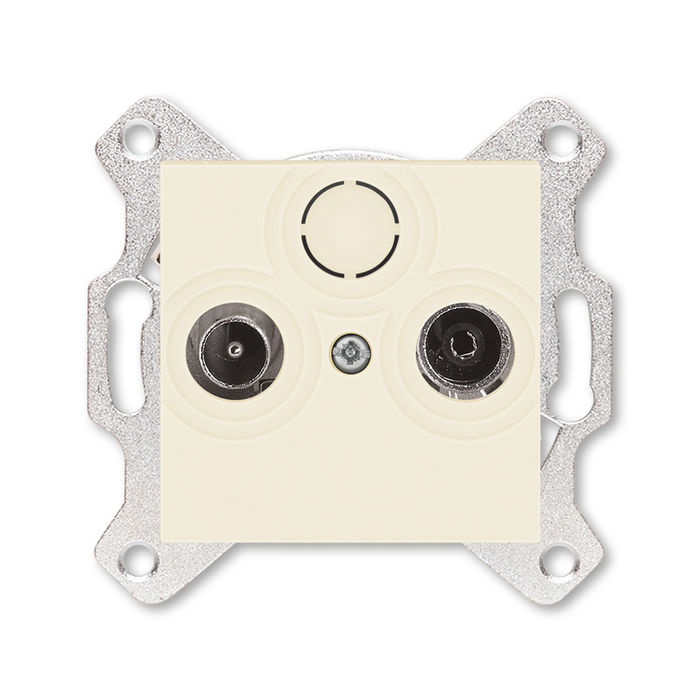 Розетка TV-R проходная ABB Levit, слоновая кость 2CHH083607A6017