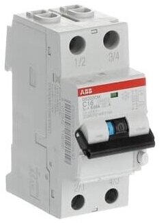 Выключатель автоматический дифференциальный DS202C M 2п 16А C 30мА тип A 2CSR272140R1164 ABB в Москве