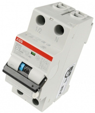 ABB DS201 C10 A10 Диффер. автомат 2-х полюсный 10А 10mA тип А 2CSR255140R0104 дифавтомат в Москве