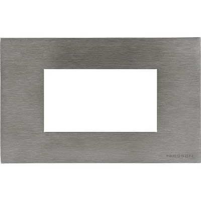 Рамка на 4 модуля ABB Zenit, итальянский стандарт (стальной) 2CLA247490N1001 + 2CLA247400N4001