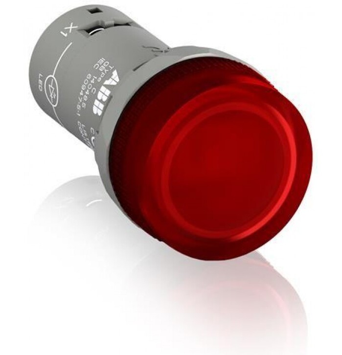 Лампа CL2-501R красная со встроенным светодиодом 12В DC ABB 1SFA619403R5011 в Москве