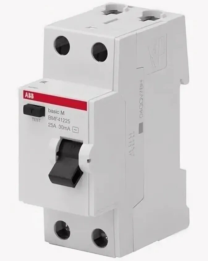 ABB Basic M 2CSF604041R1250 Выключатель дифференциального тока четырехполюсный 25А 30мА (тип AC) в Москве
