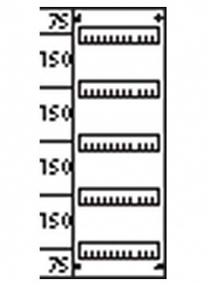 ABB Пластрон глухой 1ряд/5 реек - 150мм в Москве