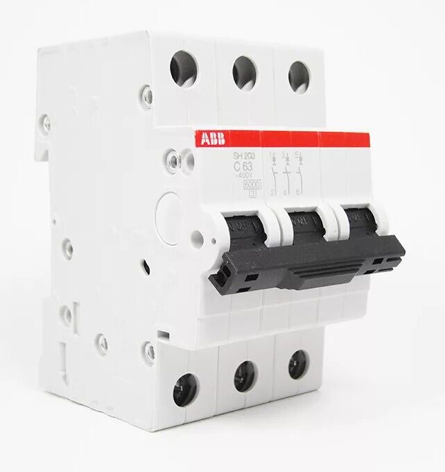 ABB SH203L C6 Автоматический выключатель 3P 6А (С) 4,5 кА трехполюсный силовой 250А A2C TMF160 1600 FF в Москве