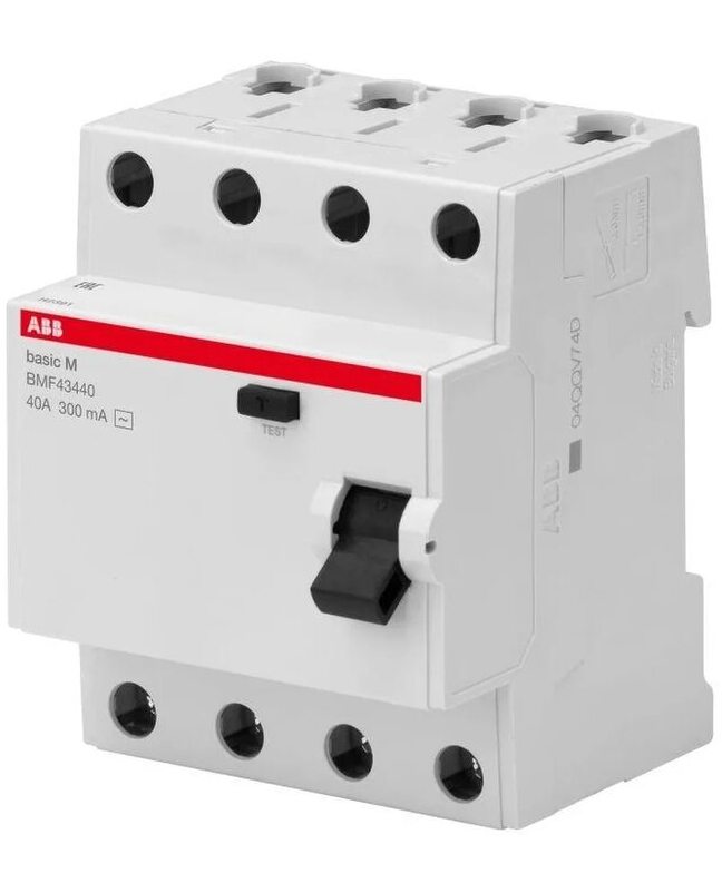 Выключатель дифференциального тока (УЗО) 4п 40А 300мА тип AC F204 ABB в Москве