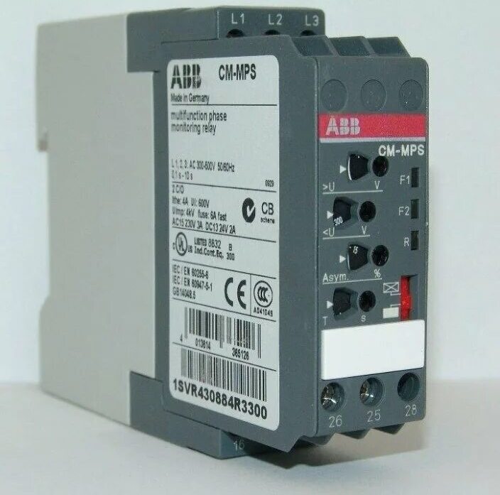 Реле контроля напряжения CM-PVE (контроль 1,3 фаз) (контроль Umin/max с нейтралью L-N 185..265В AC ) | код. 1SVR550870R9400 | ABB в Москве