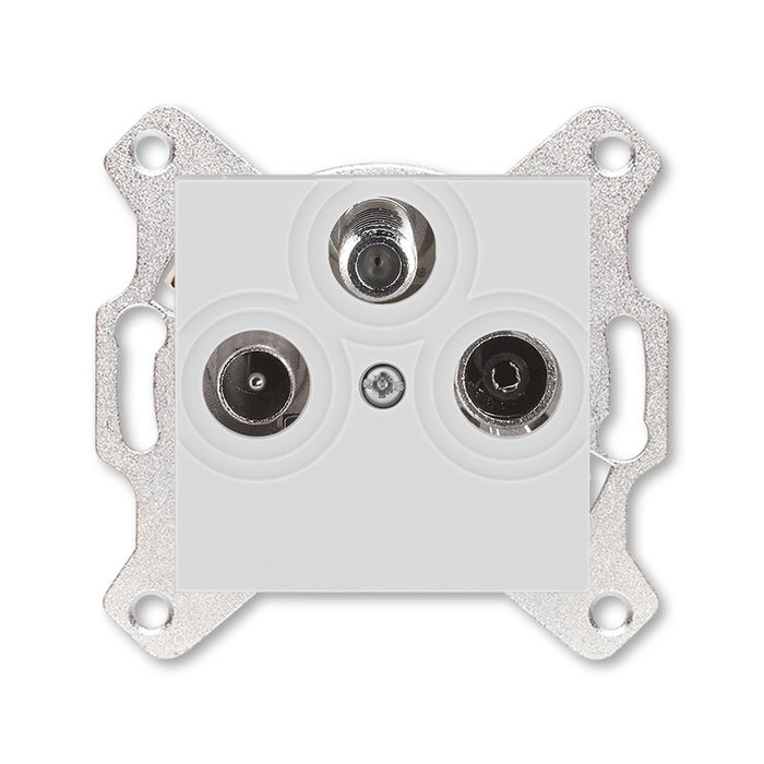 Розетка TV-R-SAT единственная  ABB Levit, серый 2CHH083303A6016