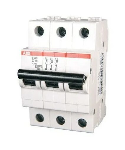 ABB S203 D50 Автоматический выключатель 3х полюсный 50А с хар.D-230/440В-6кА 2CDS253001R0501 3 C63 в Москве